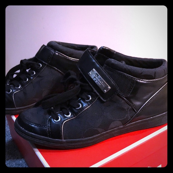 Coach black sneakers size 6.5 - Picture 1 of 5